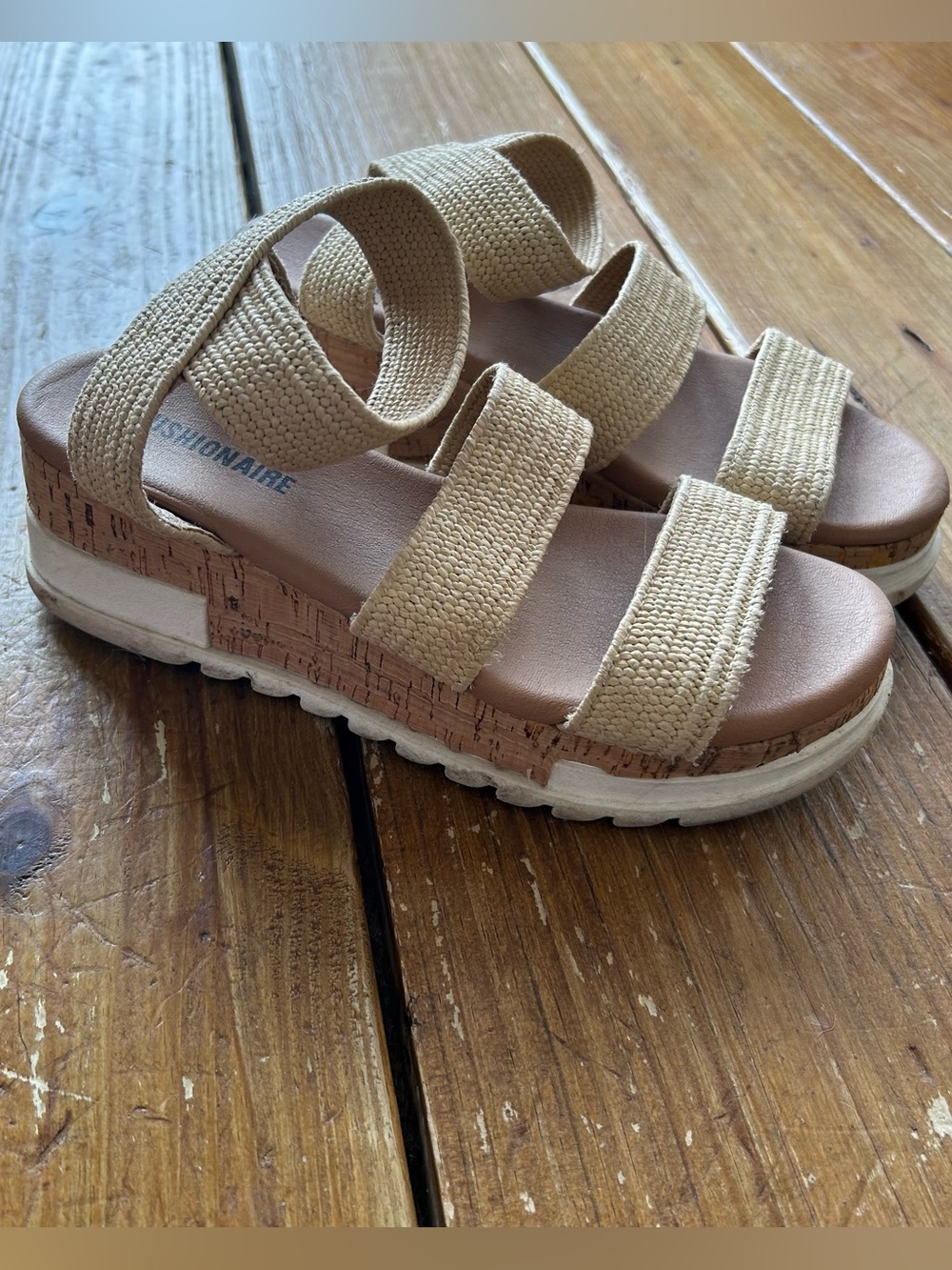 Strappy Beige Cork-Platform Espadrille Sandals